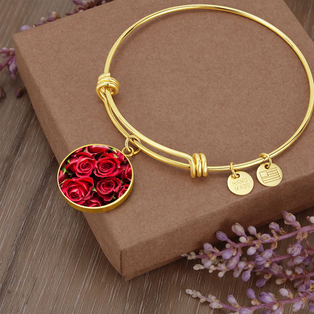 "Rose Pedals"- Circle Bangle