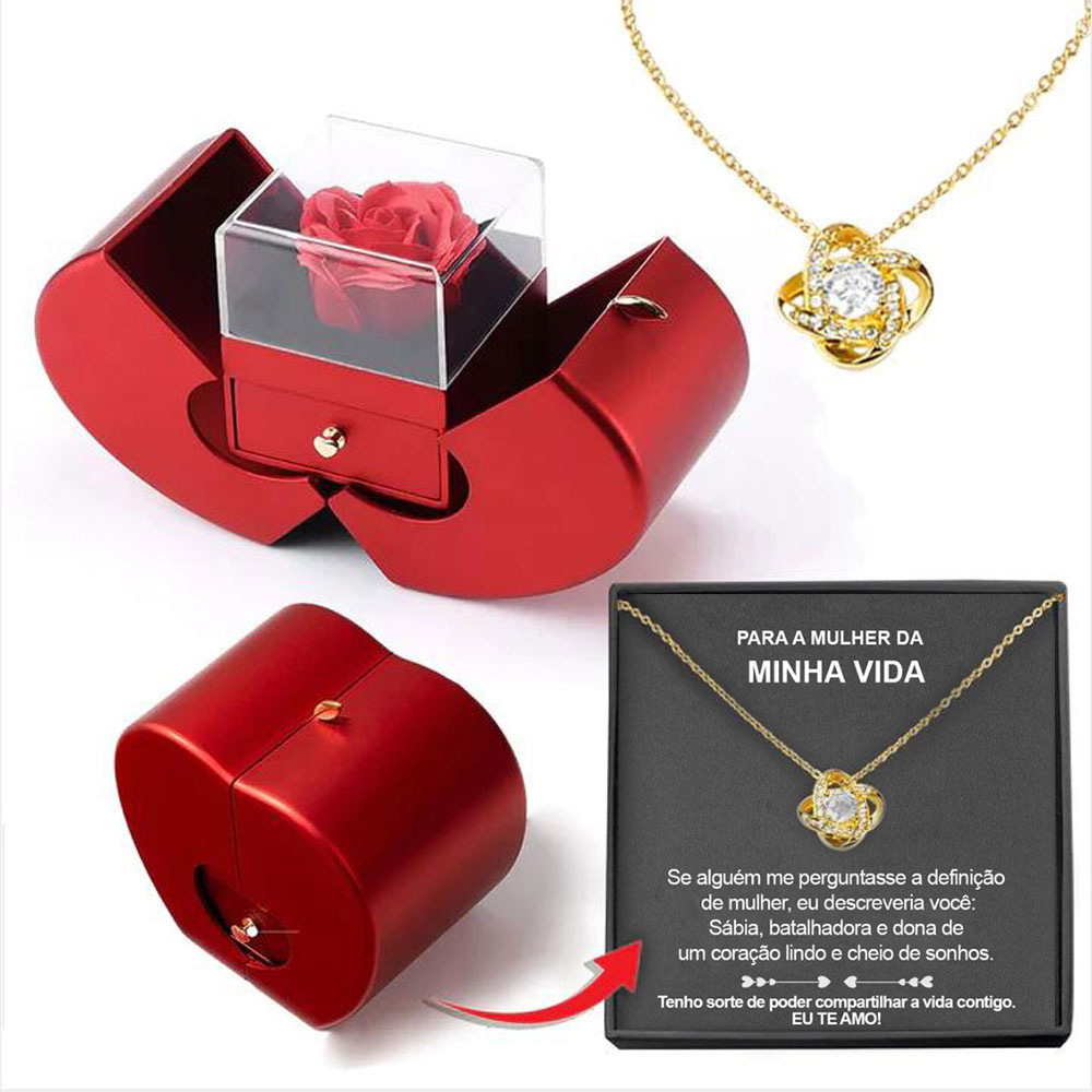 Valentine's Day Rose/Necklace Gift Box