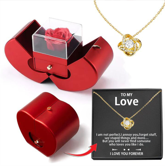 Valentine's Day Rose/Necklace Gift Box